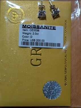 Moissy Earrings - White/Silver
